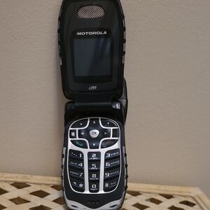 Motorola Rugged Black Flip Phone